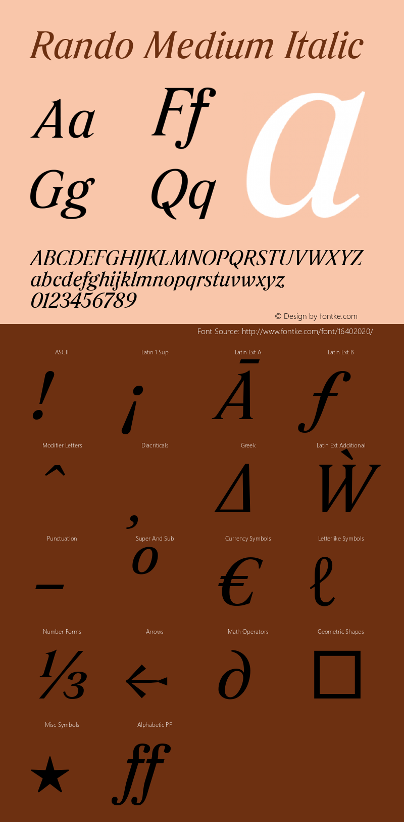 Rando Medium Italic Version 1.003; ttfautohint (v1.4.1)图片样张