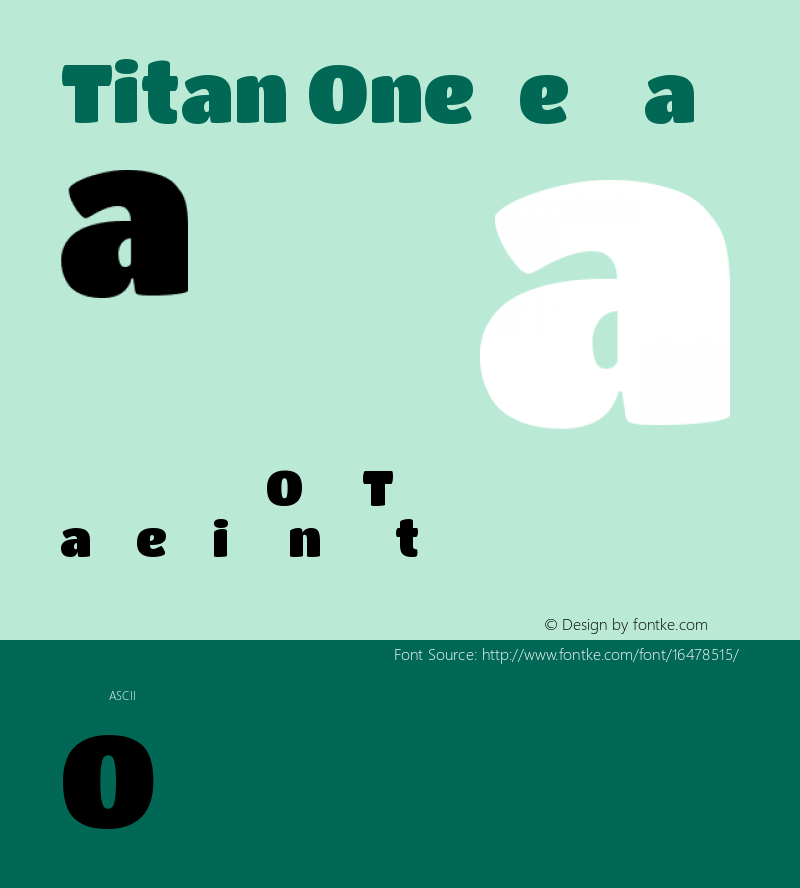 Titan One Regular Version 1.001图片样张