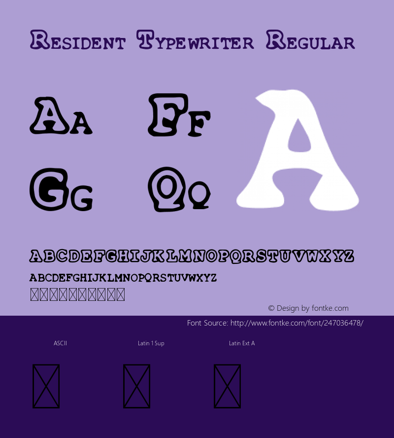 Resident Typewriter Version 1.0\图片样张