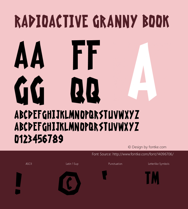 Radioactive Granny Book Version Macromedia Fontograp图片样张