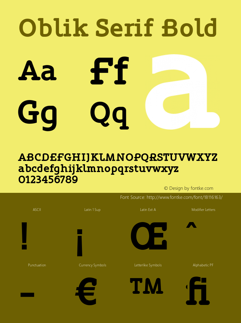 Oblik Serif Bold 1.000图片样张