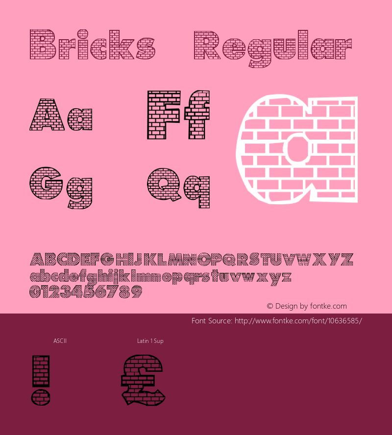 Bricks Regular Version 1.00图片样张