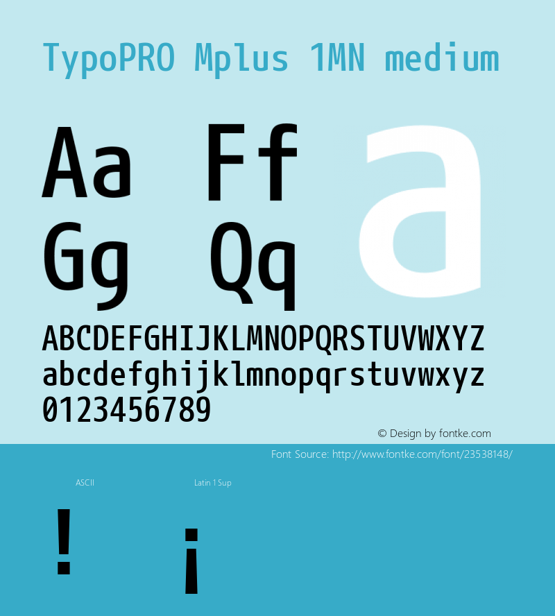 TypoPRO Mplus 1MN medium 图片样张