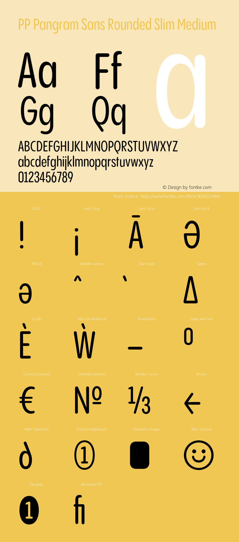 PP Pangram Sans Rounded Slim Medium Version 1.100 | FøM fixed图片样张