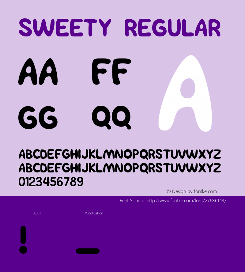 Sweety Regular Version 1.0图片样张