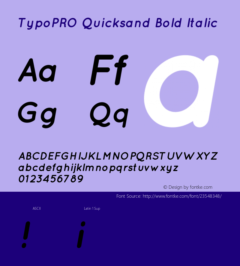 TypoPRO Quicksand-BoldItalic 1.002图片样张
