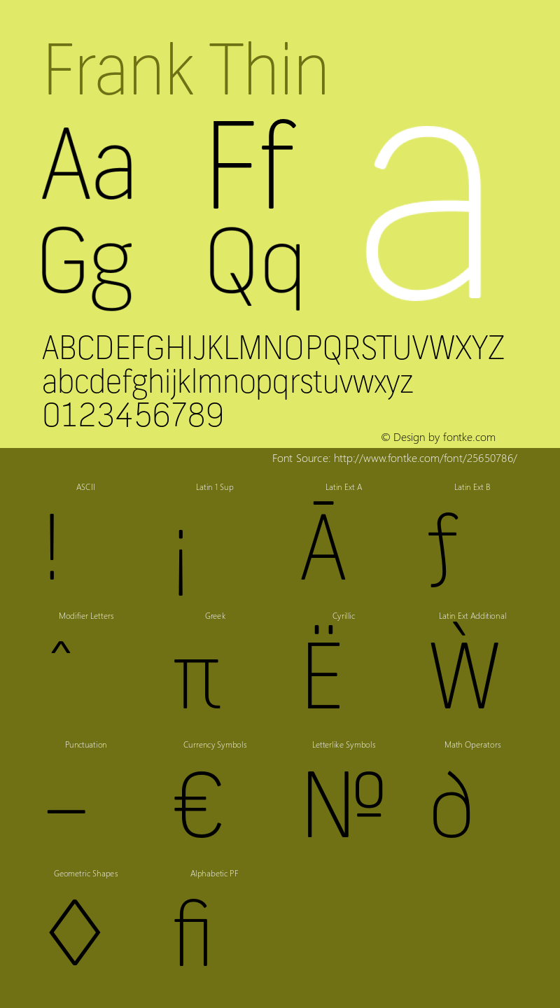 Frank-Thin Version 001.000;com.myfonts.newlyn.frank.thin.wfkit2.3BpH图片样张