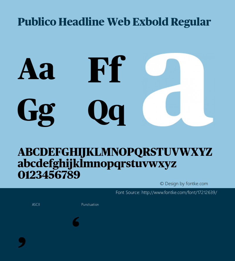 Publico Headline Web Exbold Regular Version 002.001 2011图片样张