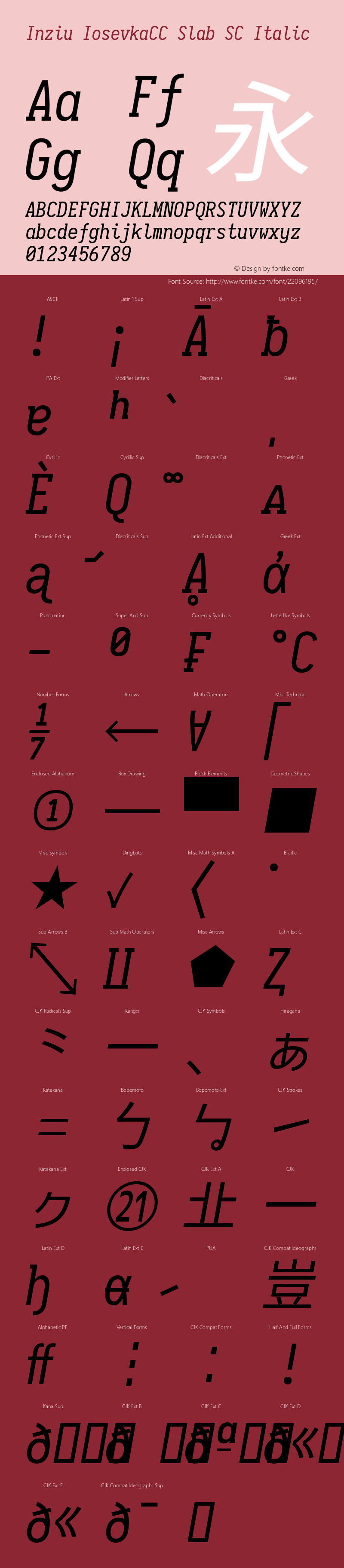 Inziu IosevkaCC Slab SC Italic Version 1.13.0图片样张