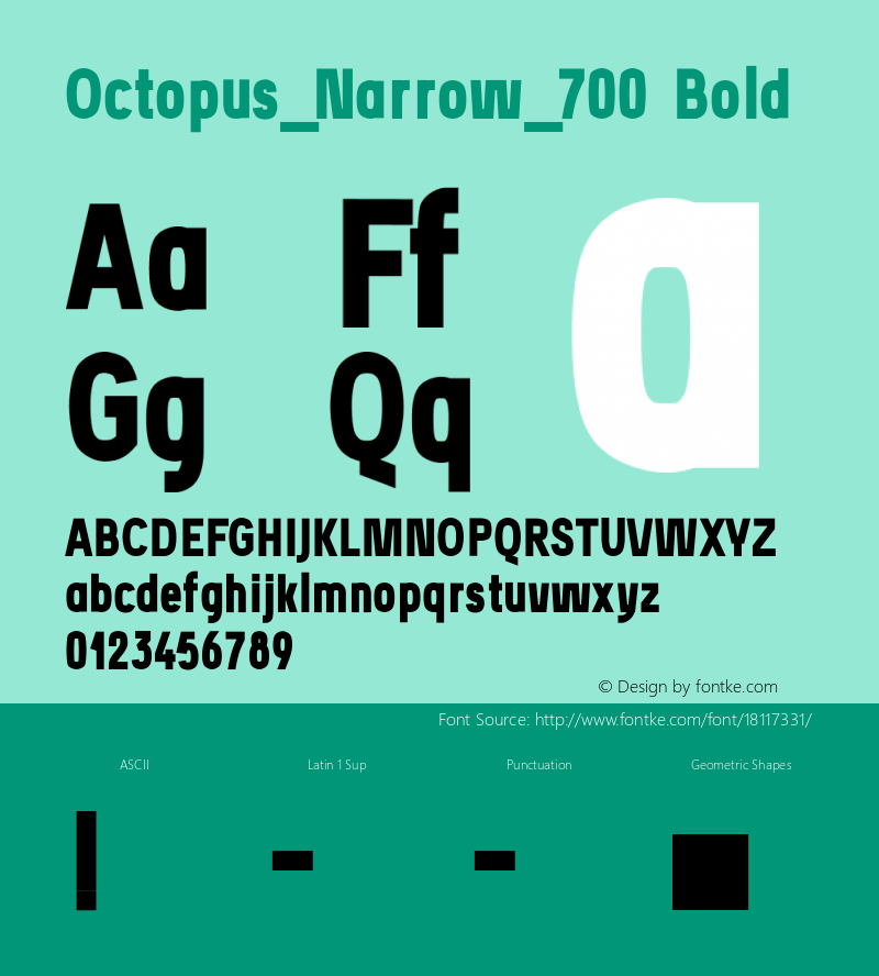 Octopus_Narrow_700 Bold Version 1.0图片样张