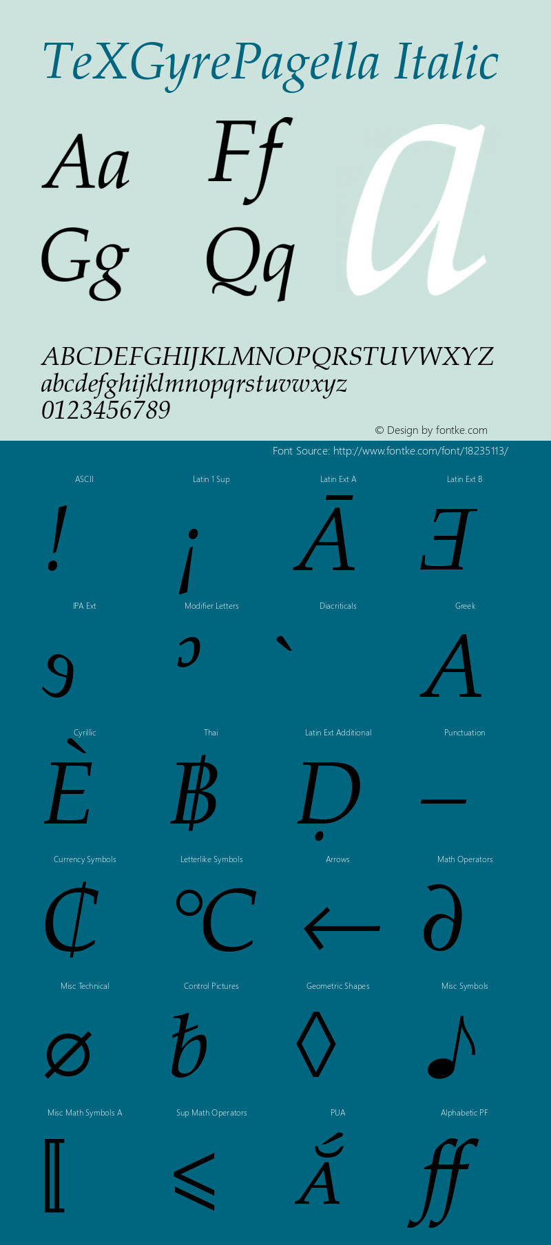 TeXGyrePagella Italic Version 1.103;PS 1.103;hotconv 1.0.49;makeotf.lib2.0.14853图片样张