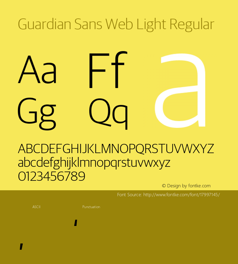 Guardian Sans Web Light Regular Version 001.002 2009图片样张