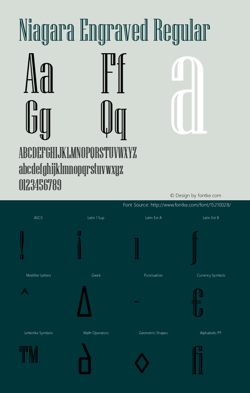 Niagara Engraved Regular Version 1.00图片样张