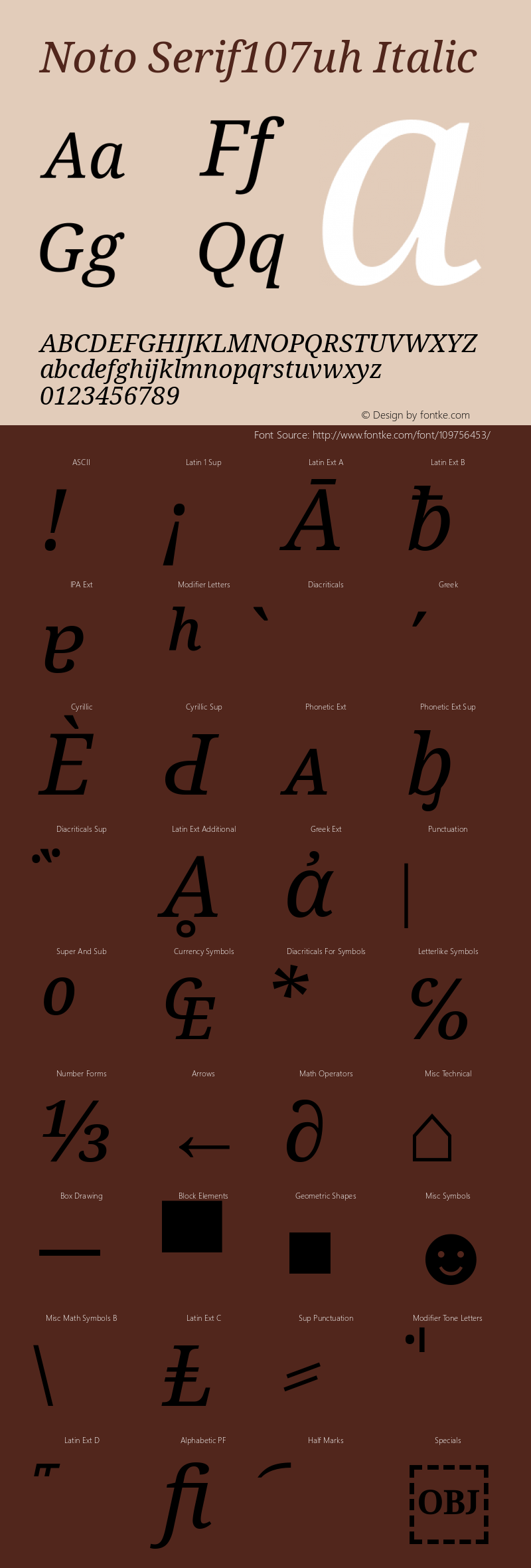 Noto Serif107uh Italic Version 1.07 uh图片样张