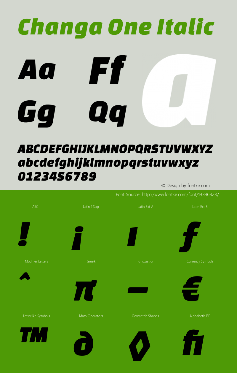 ChangaOne-Italic Version 1.003图片样张