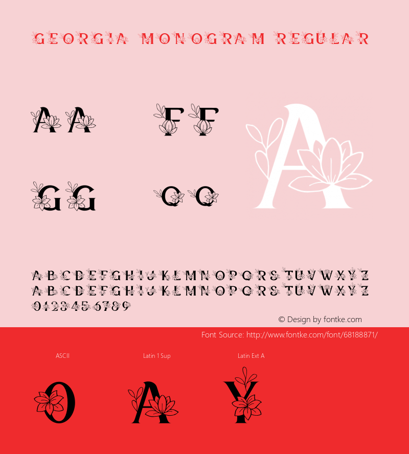 Georgia Monogram Version 1.00;June 21, 2020;FontCreator 12.0.0.2567 32-bit图片样张