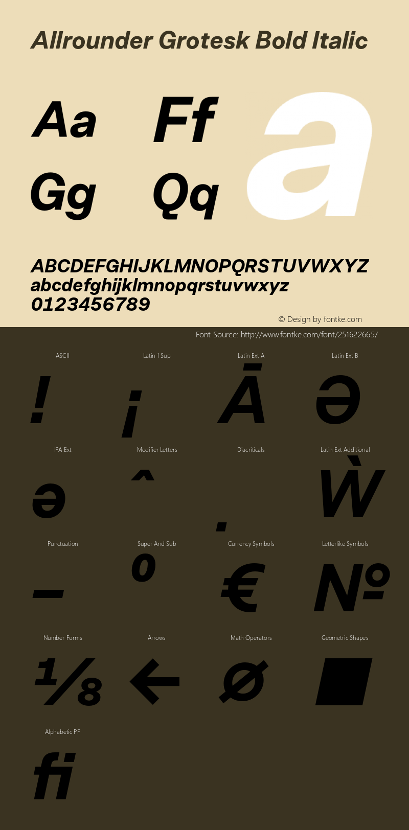 Allrounder Grotesk Bold Italic Version 2.000图片样张