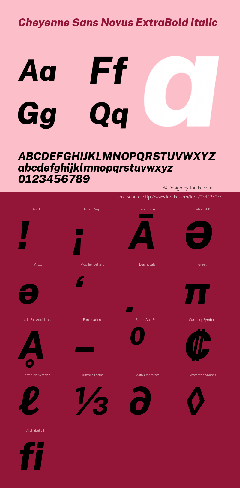 Cheyenne Sans Novus ExtraBold Italic Version 1.007;November 28, 2020;FontCreator 13.0.0.2655 64-bit图片样张