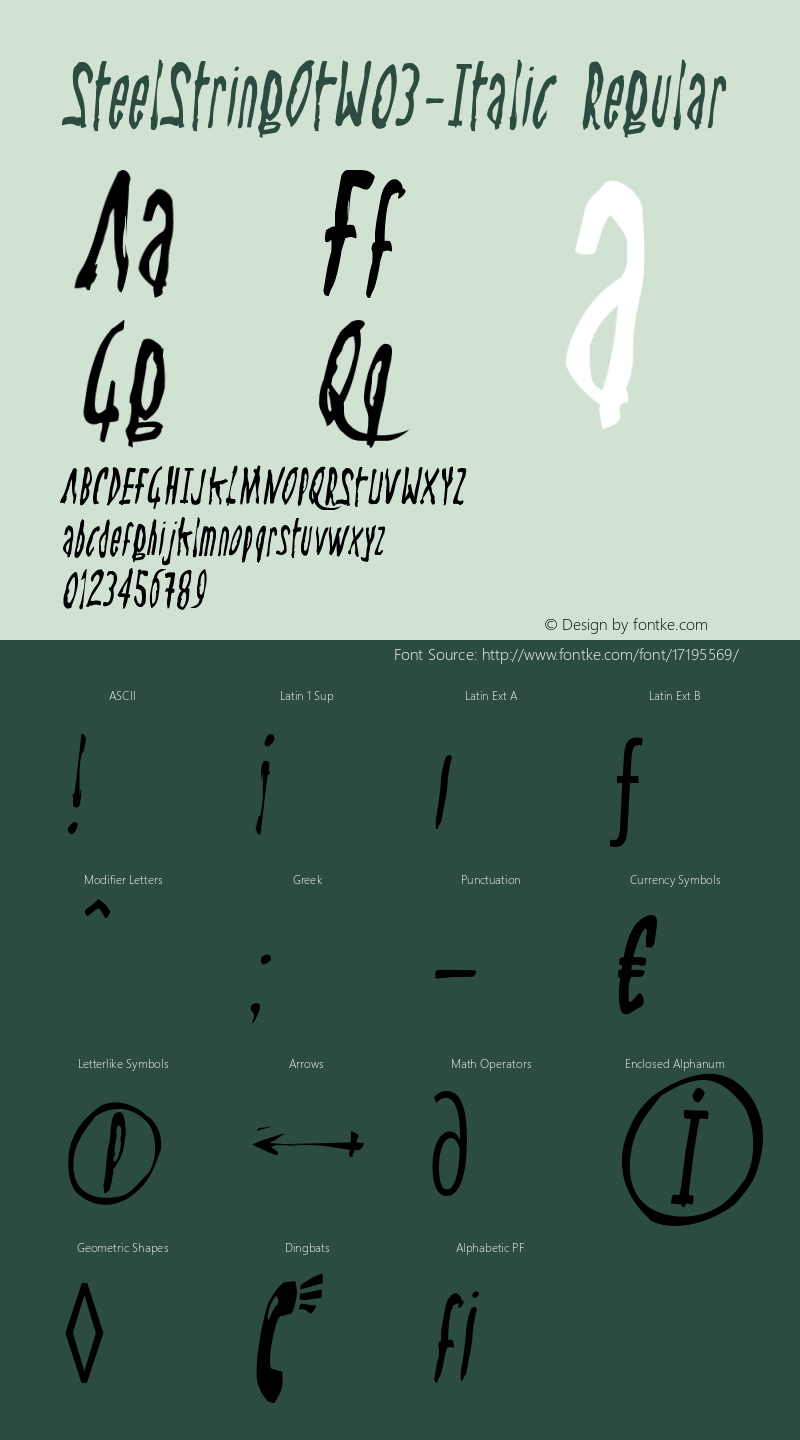 SteelStringOTW03-Italic Regular Version 7.504图片样张