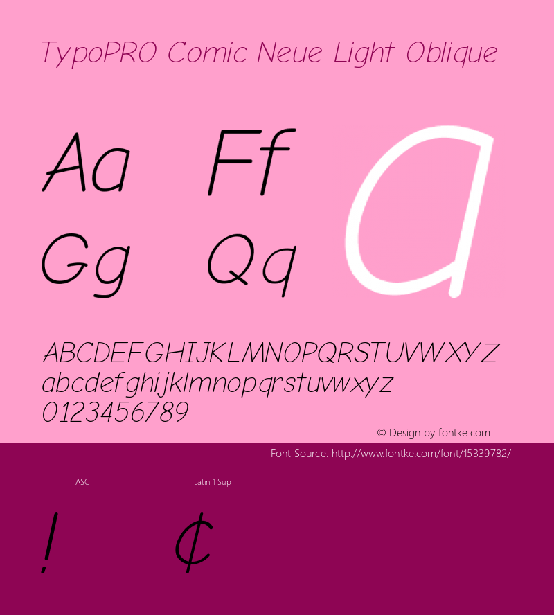 TypoPRO Comic Neue Light Oblique Version 1.000图片样张