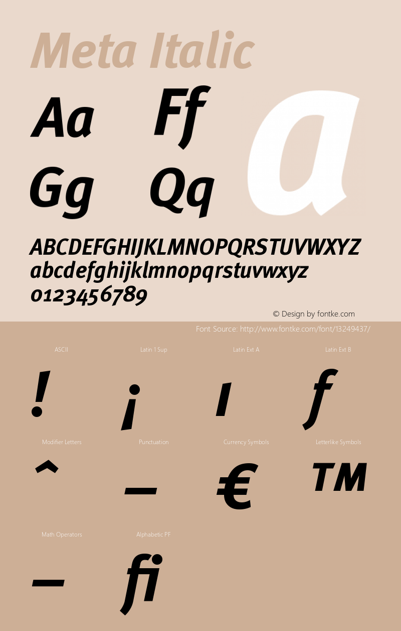 Meta Italic Version 004.301图片样张