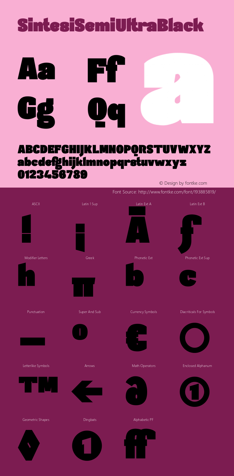 ☞Sintesi Semi UltraBlack Version 2.000;com.myfonts.fsdesign.sintesi-semi.ultrablack.wfkit2.42Cn图片样张