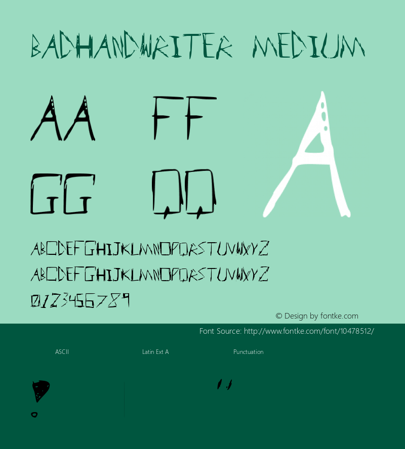 BadHandwriter Medium Version 001.000图片样张