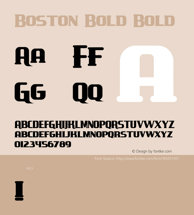 Boston Bold Version 1.000图片样张
