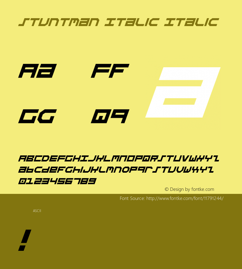 Stuntman Italic Italic Version 2图片样张