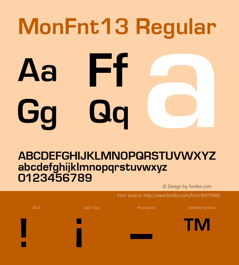 MonFnt13 Regular 001.000图片样张