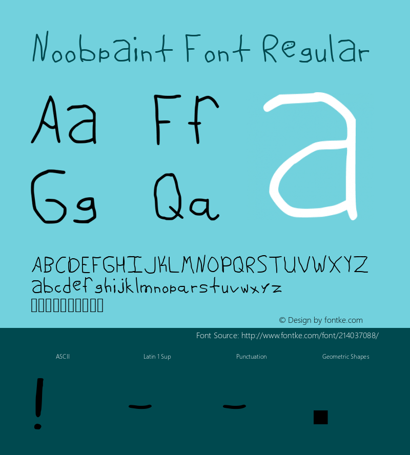 Noobpaint Font Regular Version 001.003图片样张