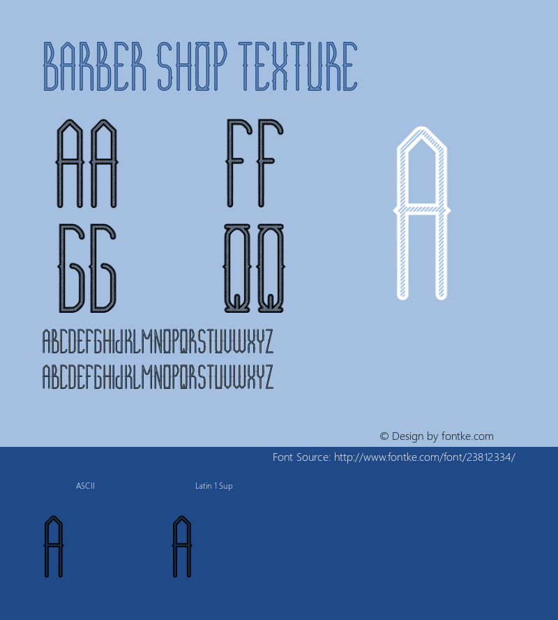 Barber Shop Texture Version 1.002;Fontself Maker 2.0.4图片样张