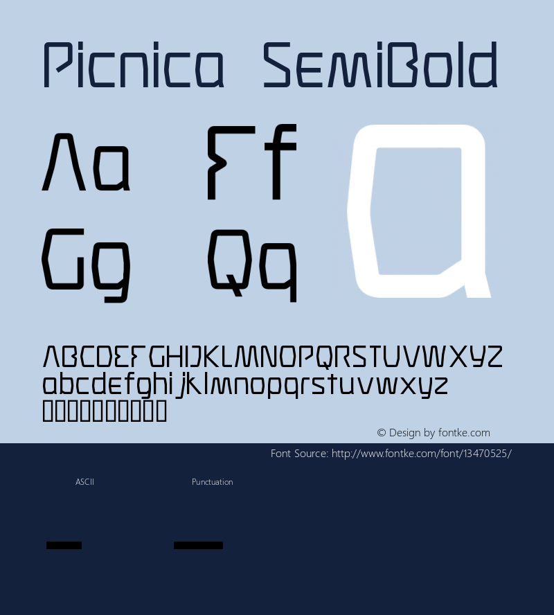 Picnica SemiBold Version 001.001图片样张