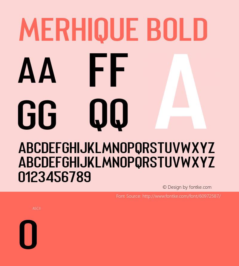 Merhique Bold Version 1.00;April 4, 2020;FontCreator 11.5.0.2422 64-bit图片样张