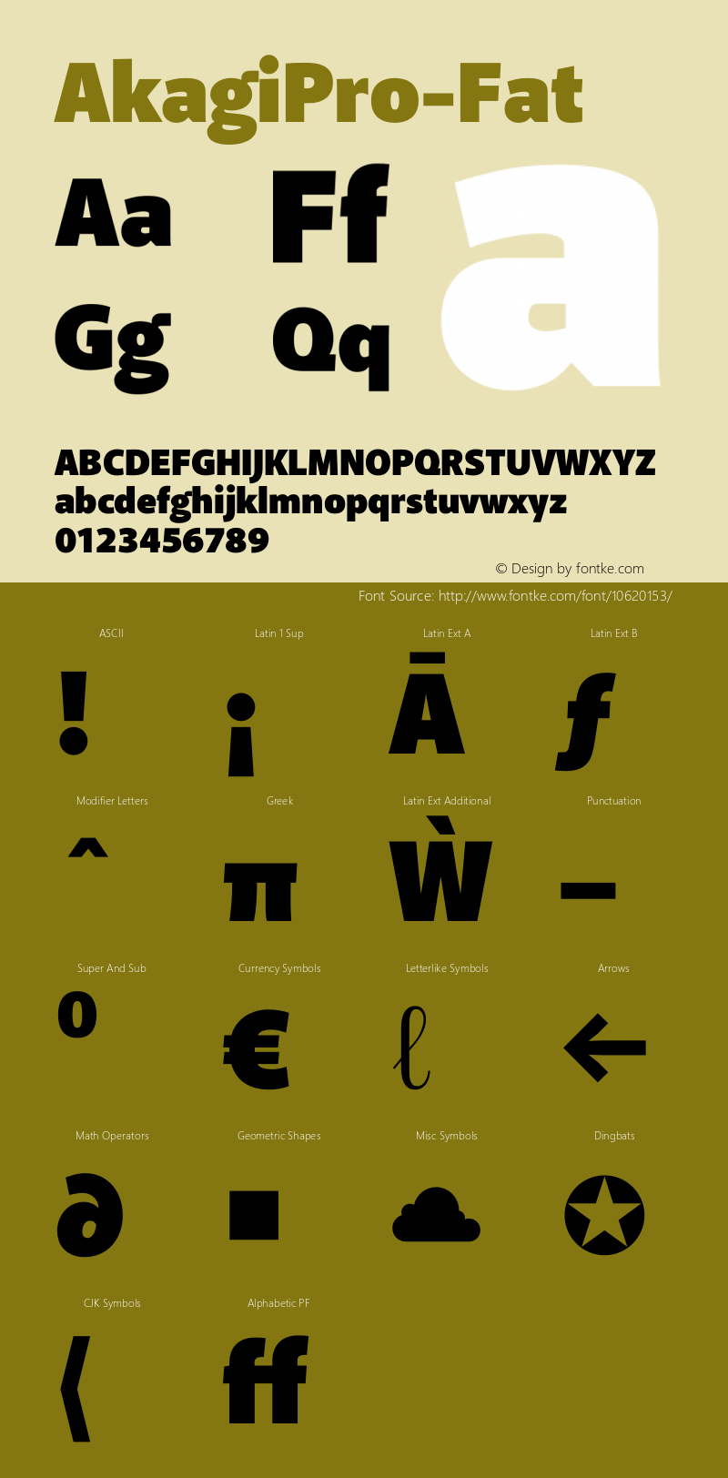 AkagiPro-Fat ☞ Version 2.000;com.myfonts.easy.positype.akagi-pro.fat.wfkit2.version.3D3Q图片样张