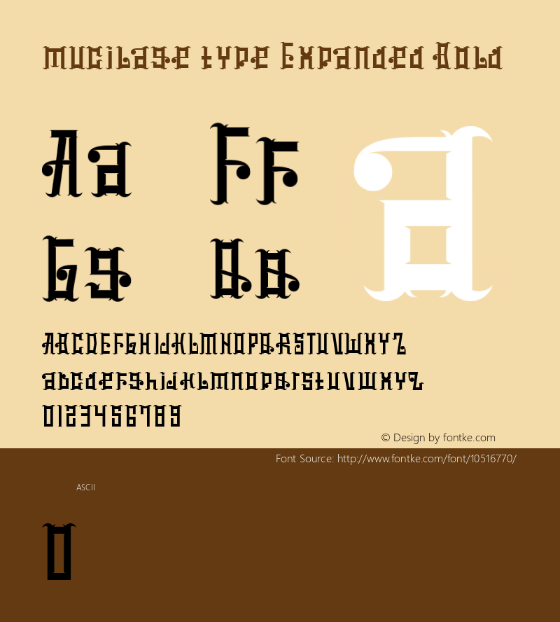 mucilage type Expanded Bold Unknown图片样张