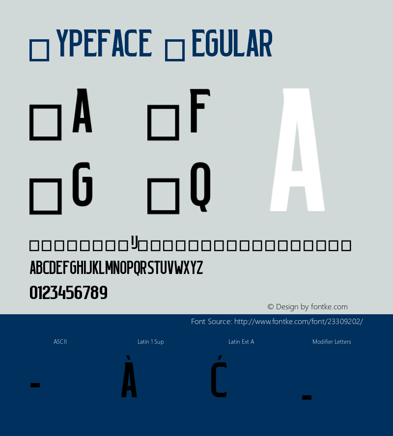 Typeface Version 1.0图片样张