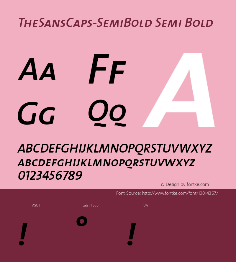 TheSansCaps-SemiBold Semi Bold Version 1.00图片样张