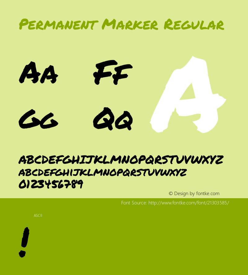 Permanent Marker Regular 图片样张