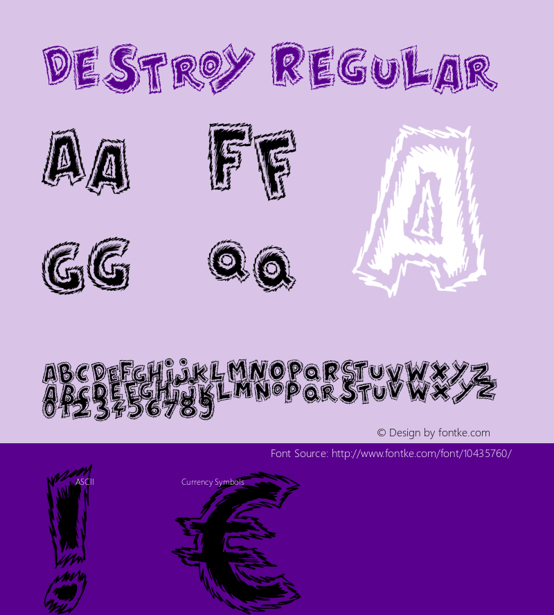 Destroy Regular Version 1.00 May 14, 2012, initial release图片样张