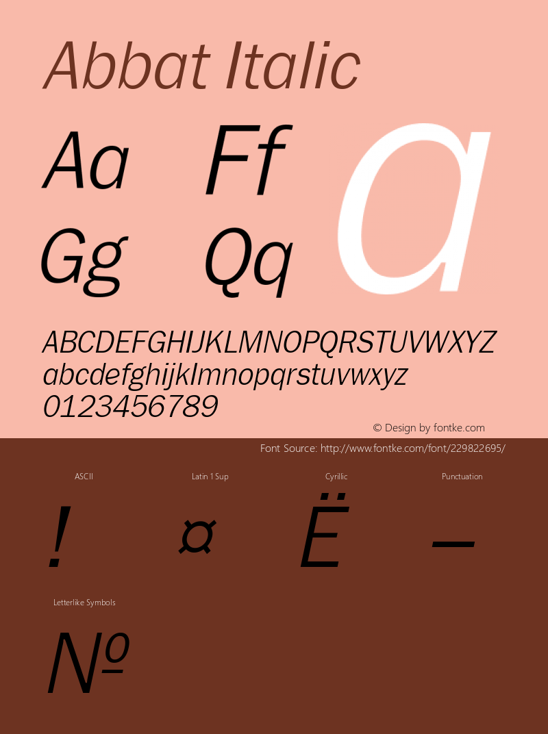 Abbat-Italic Version 001.000图片样张