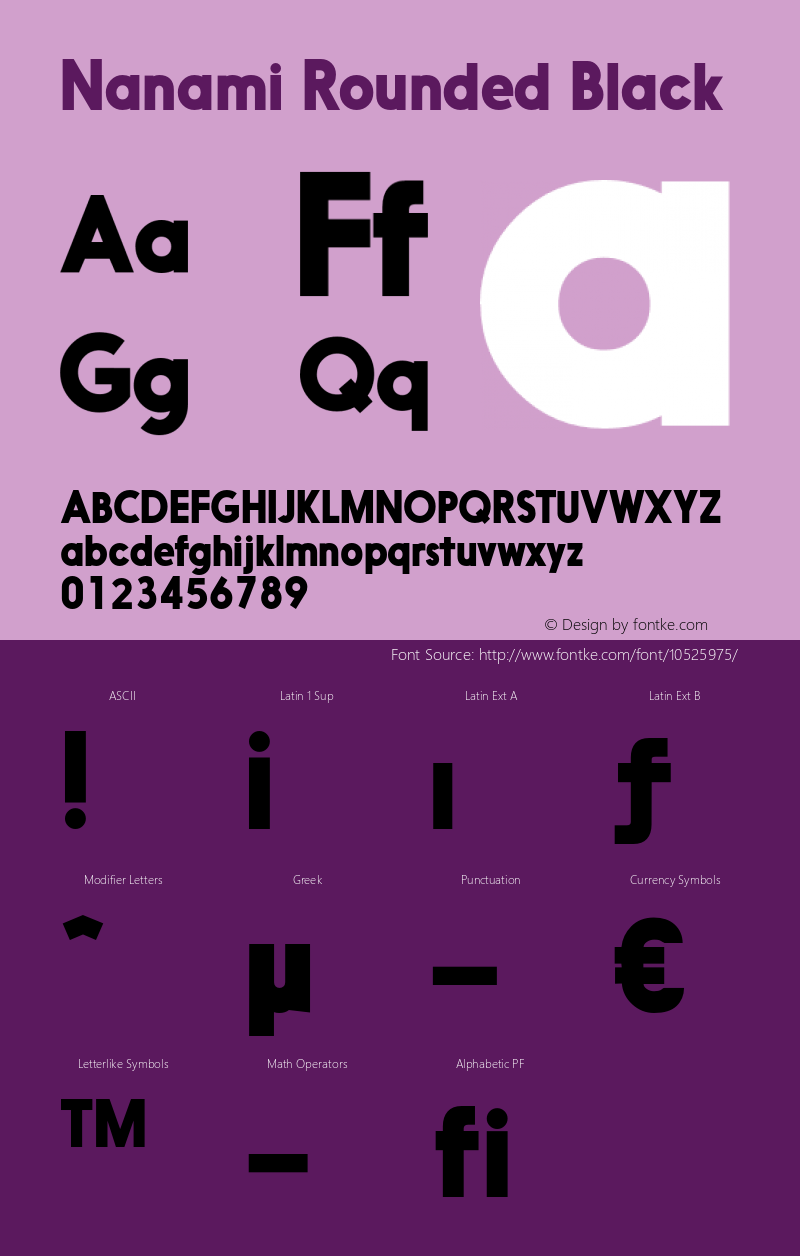 Nanami Rounded Black Version 1.003;com.myfonts.thinkdust.nanami.black.wfkit2.41wQ图片样张