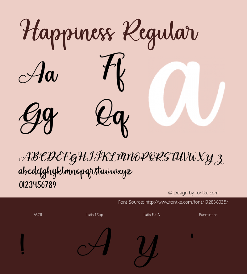 Happiness Version 1.004;Fontself Maker 3.5.4图片样张