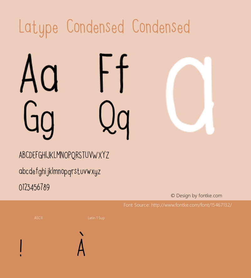 Latype Condensed Condensed Version 001.000图片样张