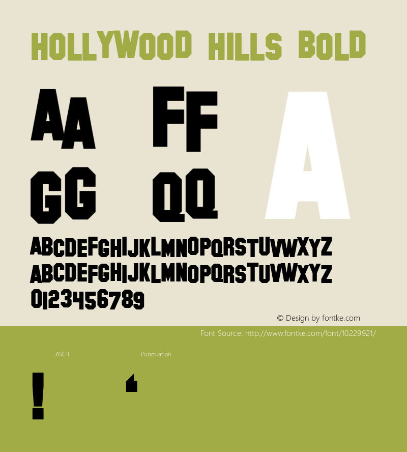 Hollywood Hills Bold 1.0图片样张