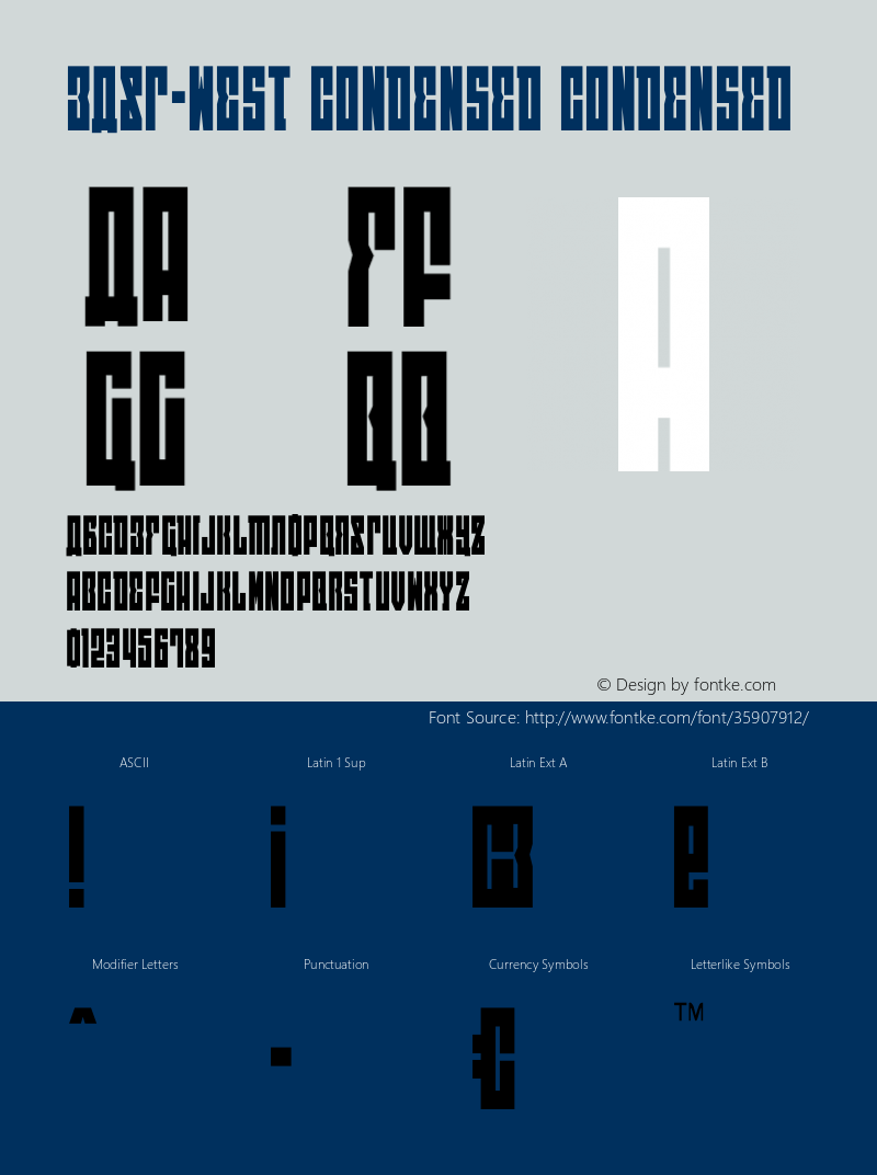 EAST-west Condensed Version 1.2; 2014图片样张