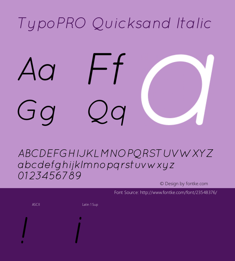 TypoPRO Quicksand-Italic 1.002图片样张