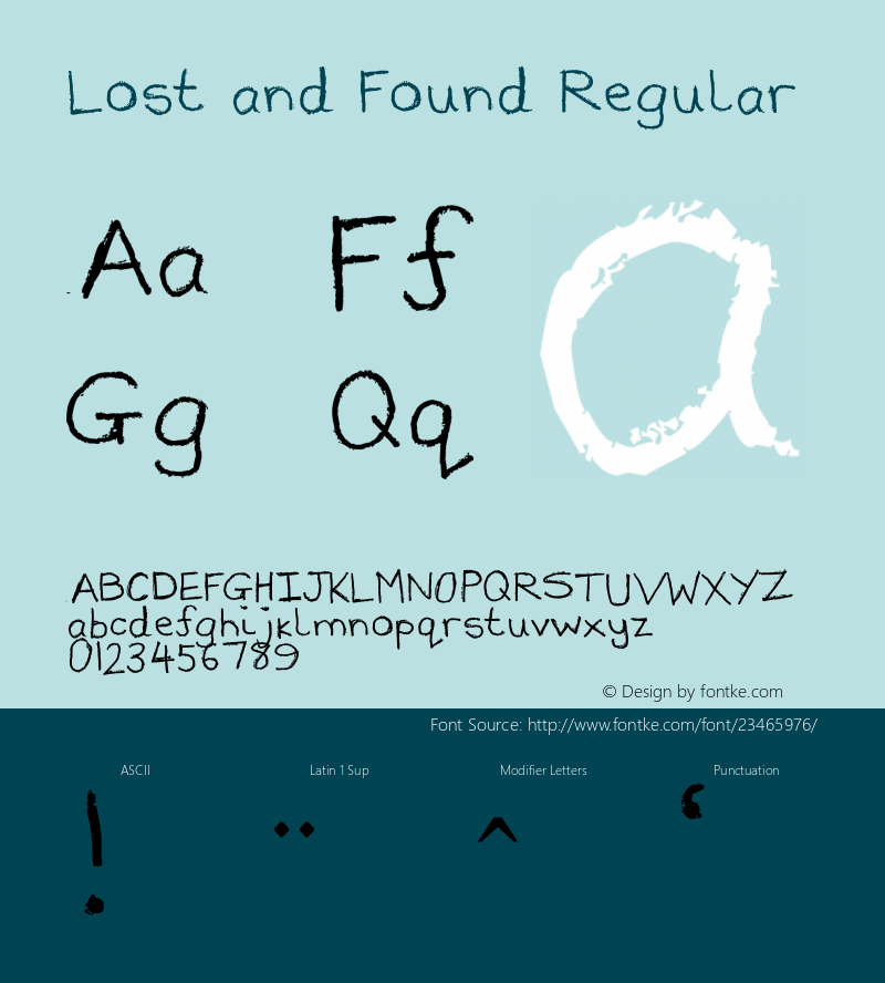 Lost and Found Version 1.00 April 2, 2014, initial release图片样张