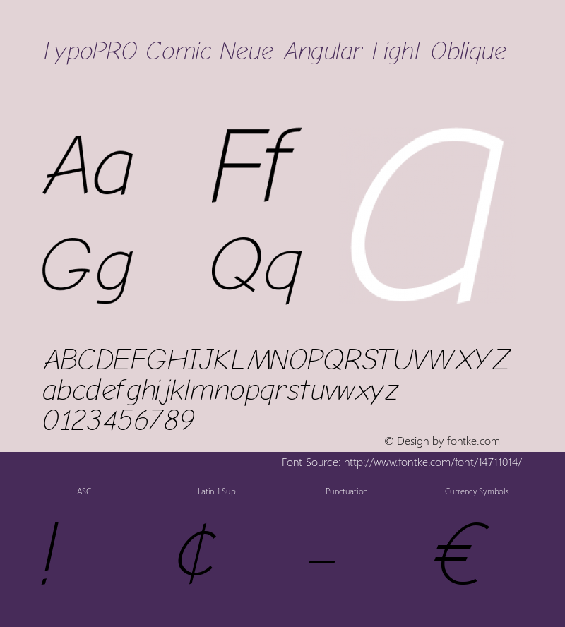 TypoPRO Comic Neue Angular Light Oblique Version 1.000图片样张