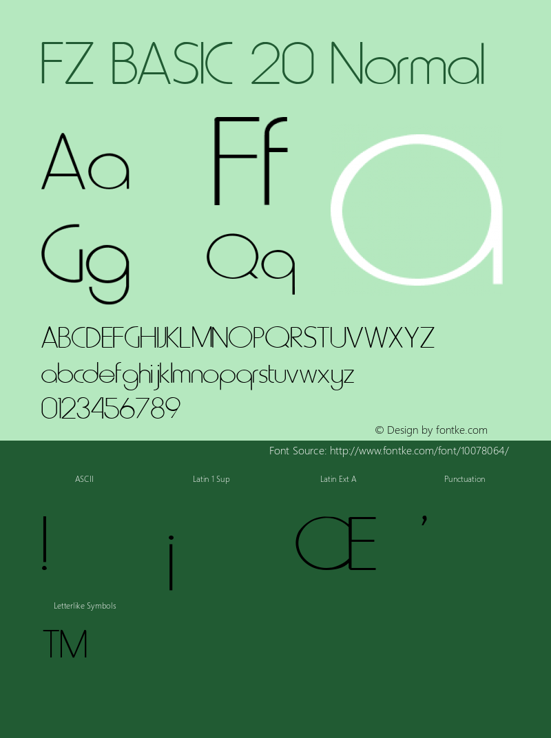 FZ BASIC 20 Normal 1.000图片样张